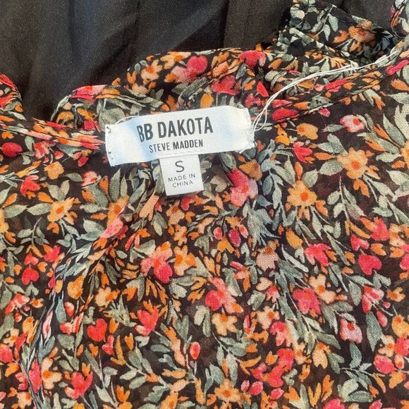 BB Dakota Midi Maxi Dress Sz Small NWT Black Ditsy Floral Prairiecore Cottage - Picture 9 of 16